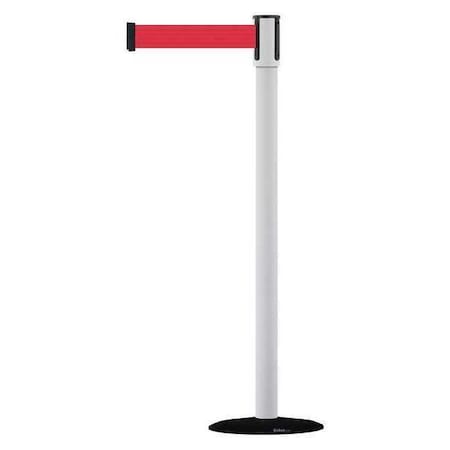 Tensabarrier Barrier Post with Belt, Black, 13 ft Length, 38 in Post Height, No Legend, Basics 890B-33-32-32-MAX-NO-R5X-C