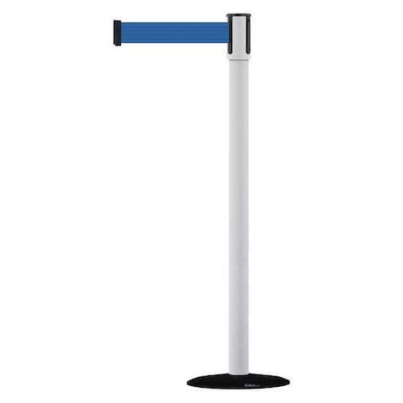 Tensabarrier Barrier Post with Belt, Black, 13 ft Length, 38 in Post Height, No Legend, Basics 890B-33-32-32-MAX-NO-L5X-C
