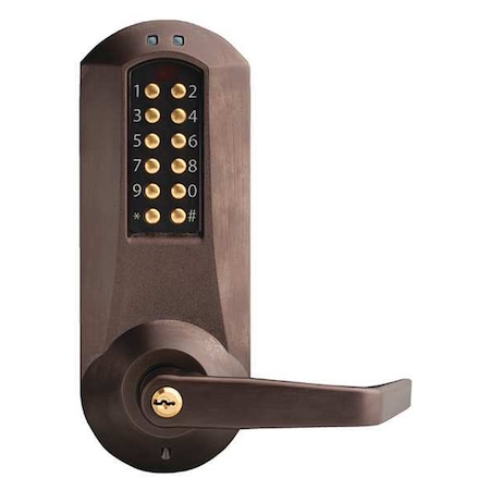 Dormakaba Electronic Locks, 5000, Mortise, 2-1/8 in.D E5066XSWL-744-41