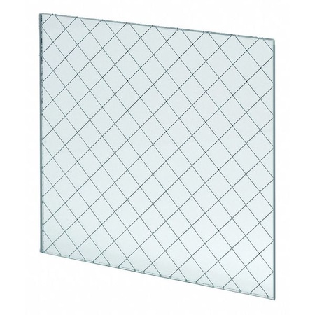 NATIONAL GUARD Fire Rated Wired Glass, 6inx21in L-WG-DIAMOND-6x21