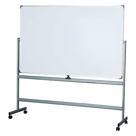 Zoro Select Dry Erase Board, Steel, 35 7/16 in, 47 in, Aluminum Frame, White, Gloss 44ZC25