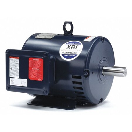 Marathon 3-Phase General Purpose Motor, 3 HP, 182T Frame, 230/460 Voltage, 1770 Nameplate RPM 182TTDW16049