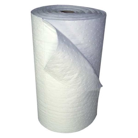 Oil-Dri Sorbent Roll, 36 gal, 30 in x 150 ft, Oil, White, Polypropylene L90813