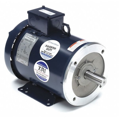 Marathon 3-Phase General Purpose Motor, 2 HP, 184TC Frame, 230/460V AC Voltage, 1,170 Nameplate RPM 184TTFW6076