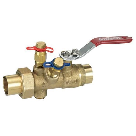 NUTECH Manual Balancing Valve, 3/4 In, Sweat MB1E-1B-075S-075S