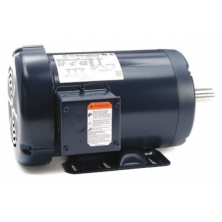 Marathon Three-Phase General Purpose Motor, 1 1/2 HP, 145T Frame, 200V AC Voltage, 1750 rpm Nameplate RPM 145TTFR16038