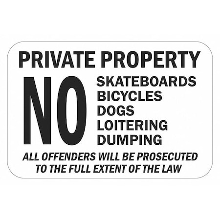 Lyle Warning Sign, 12 in H, 18 in W, Aluminum, Horizontal Rectangle, English, T1-1749-DG_18x12 T1-1749-DG_18x12