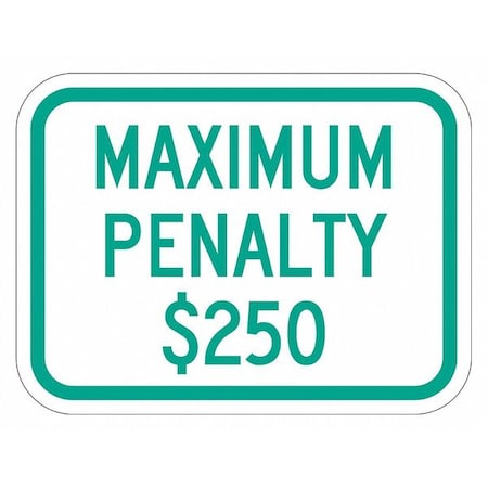 Lyle Fine & Penalty Parking Sign, 9" x 12, T1-5541-HI_12x9 T1-5541-HI_12x9