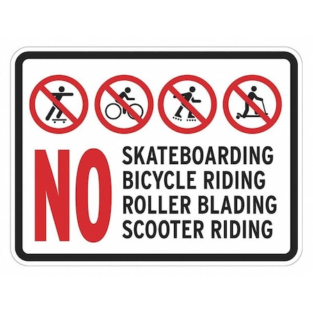 Lyle Warning Sign, 12 in H, 18 in W, Aluminum, Horizontal Rectangle ...