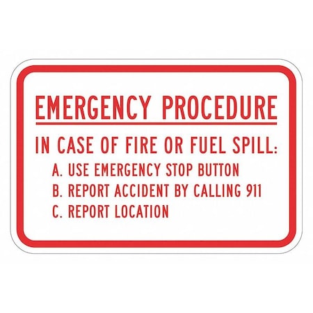 Lyle No Parking Sign, 18" W, 12" H, English, Recycled Aluminum, White T1-1804-EG_18x12