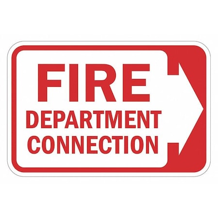 Lyle Fire Sign, 12 in H, 18 in W, Aluminum, Horizontal Rectangle, English, T1-1819-HI_18x12 T1-1819-HI_18x12
