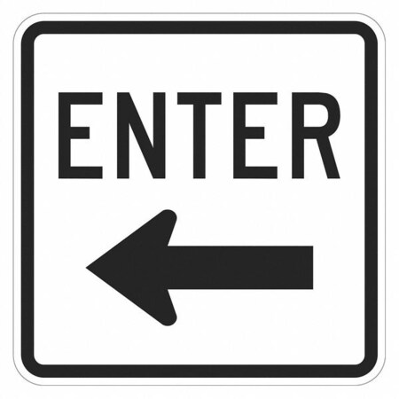 Lyle Enter Sign For Parking Lots, 18 in H, 18 in W, Aluminum, Square, English, T1-1887-EG_18x18 T1-1887-EG_18x18