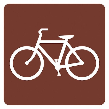 Lyle Bicycle Traffic Sign, 18 in H, 18 in W, Aluminum, Square, No Text, T1-1236-EG_18x18 T1-1236-EG_18x18