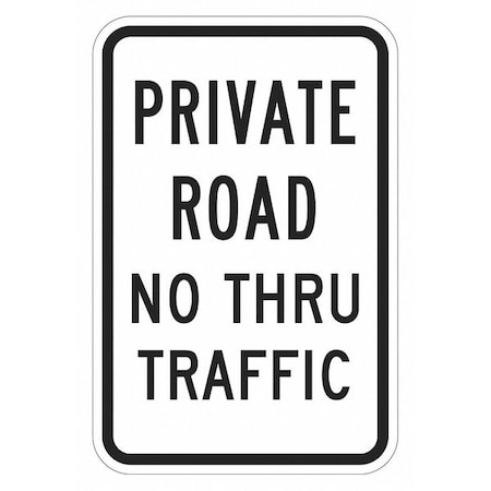 Lyle Private Drive & Road Traffic Sign, 24 in H, 18 in W, Aluminum, Vertical Rectangle, T1-1019-EG_18x24 T1-1019-EG_18x24