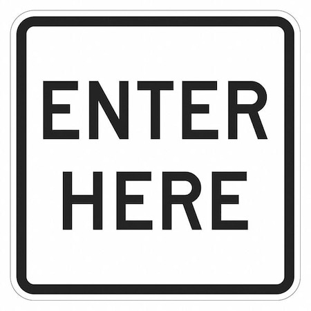 Lyle Enter Sign For Parking Lots, 18 in H, 18 in W, Aluminum, Square, English, T1-1890-EG_18x18 T1-1890-EG_18x18