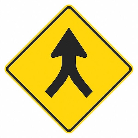 Lyle Merge Traffic Sign, 24 in H, 24 in W, Aluminum, Diamond, No Text, T1-5472-EG_24x24 T1-5472-EG_24x24