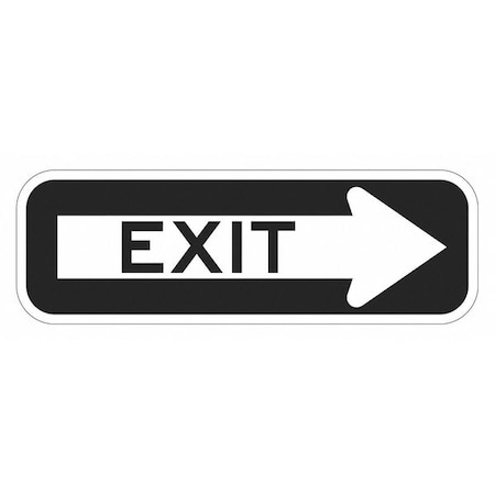 Lyle Exit Sign For Parking Lots, 6 in H, 18 in W, Aluminum, Horizontal Rectangle, T1-1902-EG_18x6 T1-1902-EG_18x6
