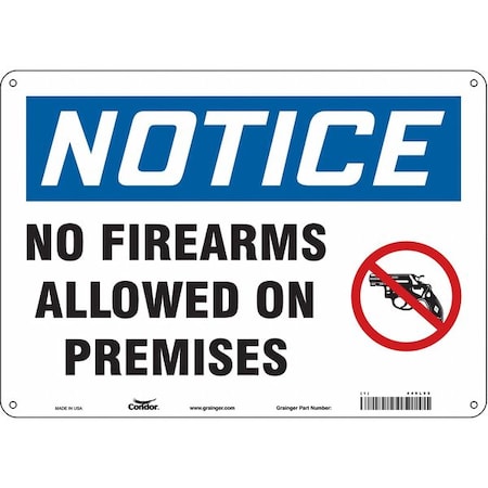 Condor Safety Sign, 10 in Height, 14 in Width, Aluminum, Horizontal Rectangle, English, 449L92 449L92