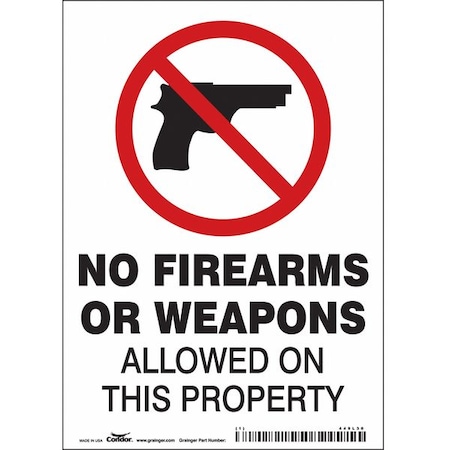 Condor Safety Sign, 7 in Height, 5 in Width, Vinyl, Vertical Rectangle, English 449L30