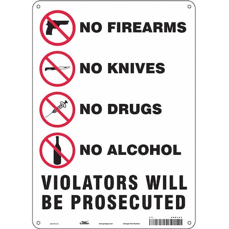 Condor Safety Sign, 14 in Height, 10 in Width, Polyethylene, Vertical Rectangle, English, 449L43 449L43