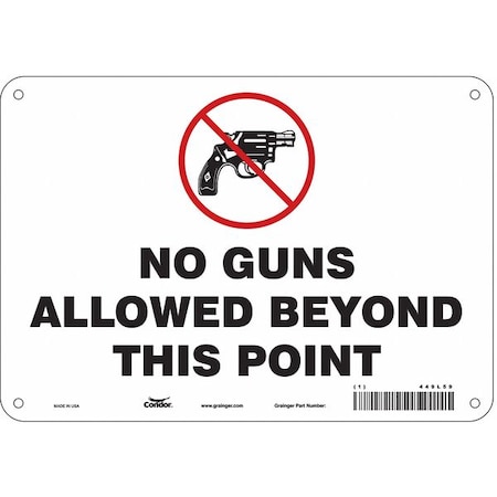 Condor Safety Sign, 7 in Height, 10 in Width, Aluminum, Vertical Rectangle, English, 449L59 449L59