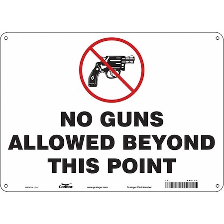 Condor Safety Sign, 10 in Height, 14 in Width, Polyethylene, Horizontal Rectangle, English, 449L64 449L64