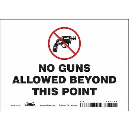 Condor Safety Sign, 5 in Height, 7 in Width, Vinyl, Horizontal Rectangle, English, 449L65 449L65