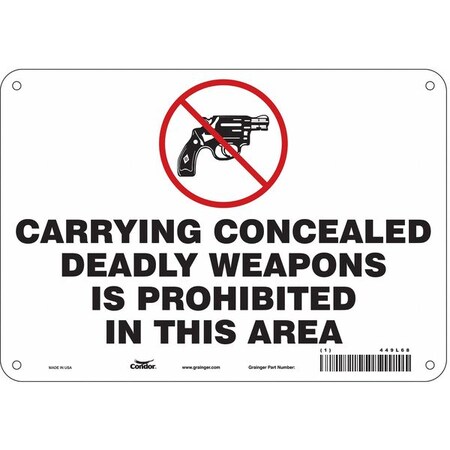 Condor Safety Sign, 7 in Height, 10 in Width, Aluminum, Vertical Rectangle, English, 449L68 449L68