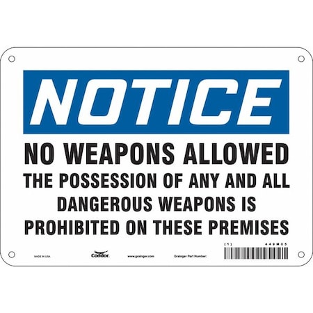 Condor Safety Sign, 7 in Height, 10 in Width, Aluminum, Vertical Rectangle, English, 449M05 449M05
