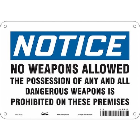 Condor Safety Sign, 7 in Height, 10 in Width, Vinyl, Vertical Rectangle, English, 449M09 449M09