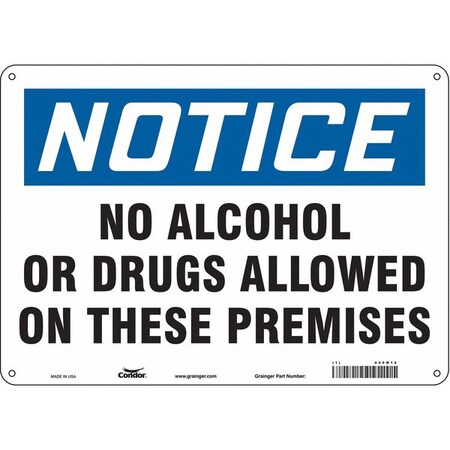 Condor Safety Sign, 10 in Height, 14 in Width, Aluminum, Horizontal Rectangle, English, 449M12 449M12