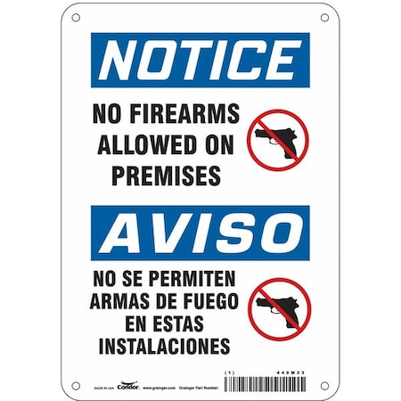 Condor Safety Sign, 10 in Height, 7 in Width, Polyethylene, Horizontal Rectangle, English, 449M33 449M33