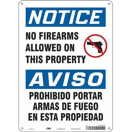 Condor Safety Sign, 14 in H, 10 in W, Aluminum, Vertical Rectangle, English, 449M38 449M38