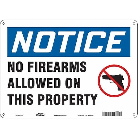 Condor Safety Sign, 10 in Height, 14 in Width, Aluminum, Horizontal Rectangle, English, 449M50 449M50