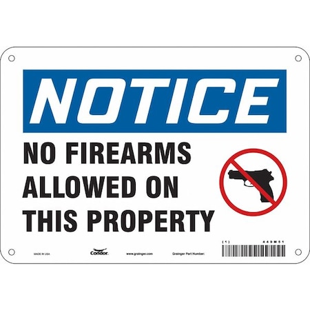 Condor Safety Sign, 7 in Height, 10 in Width, Polyethylene, Vertical Rectangle, English, 449M51 449M51