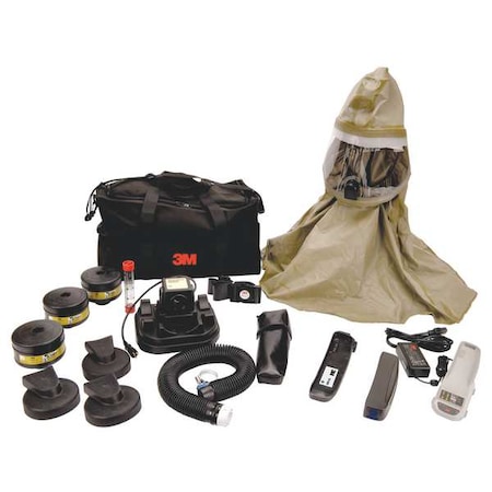 3M PAPR System, Breathe Easy, Hood, Belt-Mount, Adjustable, Universal RBE-10BR