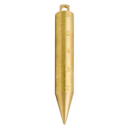 US TAPE Plumb Bob, 20 oz. Size, Brass Construction 58899