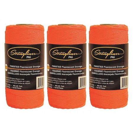 Stringliner Mason's Line, FluorOrange, Nylon, 1,080' 35706