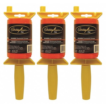 Stringliner Mason'sLineReel, FluorOrange, 500', PK3 25459