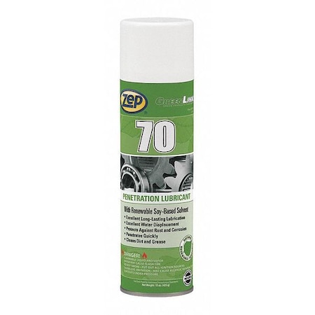 Zep Lubricant, 15 oz, Aerosol Can, Water, Brown 3001