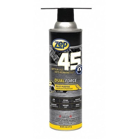 Zep Multipurpose Lubricant, 14 oz, Aerosol Can, Petroleum Distillates, Amber 325101