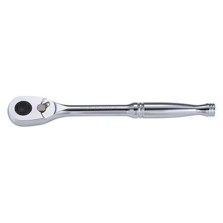 Westward 3/8" Drive 84 Geared Teeth Pear Head Style Hand Ratchet, 8-1/2" L, Chrome Finish 440G15