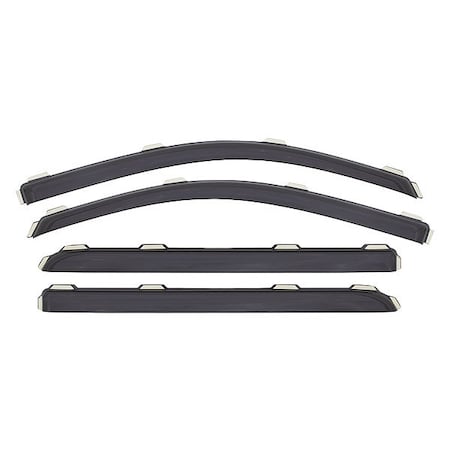 Avs Air Deflector, 1-7/8" H x 3" W, Black 194536