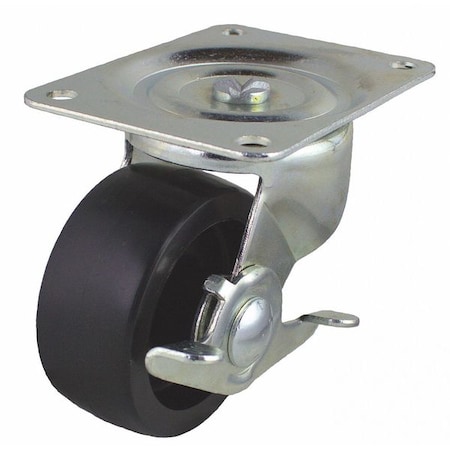 Zoro Select Plate Caster, 210 lb. Load Rate, 3-13/16"H P2S-PB030G-P-SB