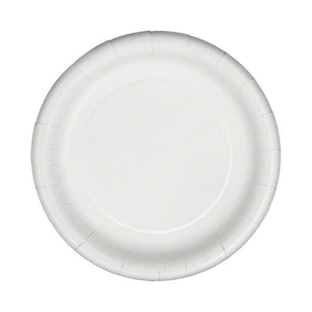 Zoro Select Paper, Plate, Round, 7", White, PK500 23500