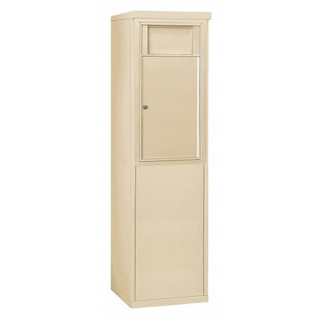 Salsbury Industries Mailbox, Sandstone, Powder Coated, 1 Doors, Free-Standing, 4C 3908S-1BSF