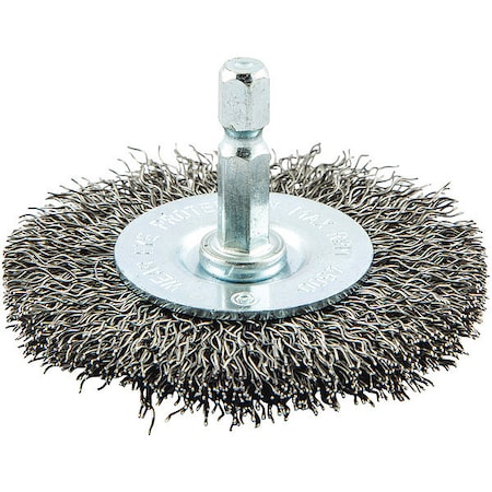 Zoro Select Drill Wire Brush, 0.0118" dia. Wire 66254443021