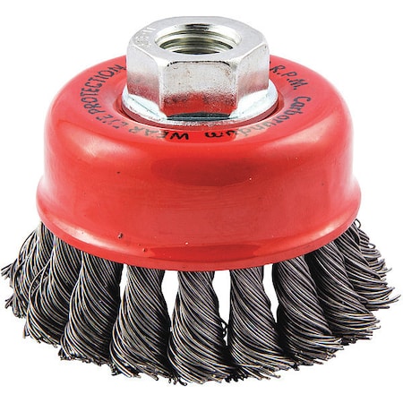 Zoro Select Cup Brush, Wire 0.020" dia., Carbon Steel 66254442951