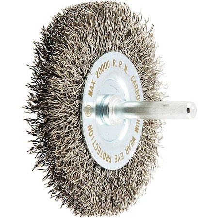Zoro Select Wire Wheel Brush, 0.0118" dia. Wire 66254442991