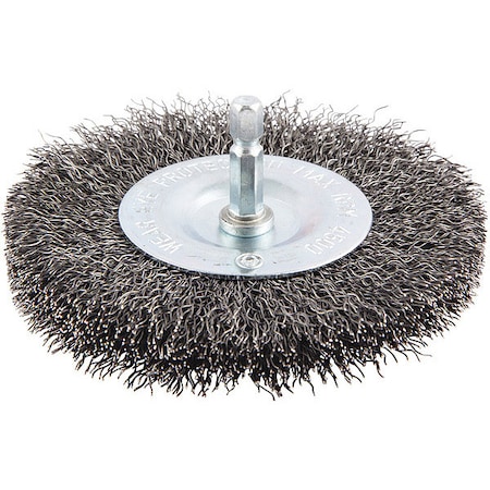 Zoro Select Drill Radial Wire Brush, 0.0118" dia Wire 66254442944